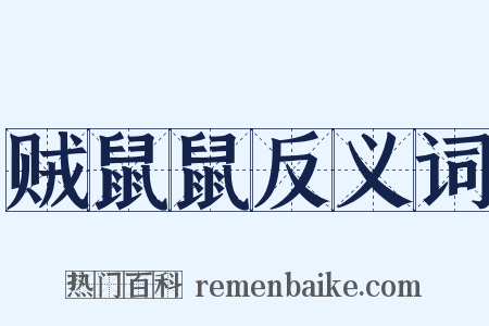 贼鼠鼠反义词是什么意思的图片